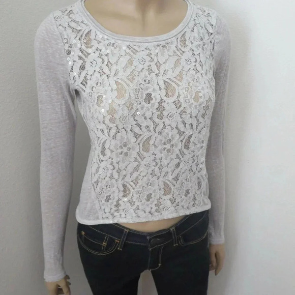 Hollister Sequin Shine Crop Top Size Small - Picture 5 of 7